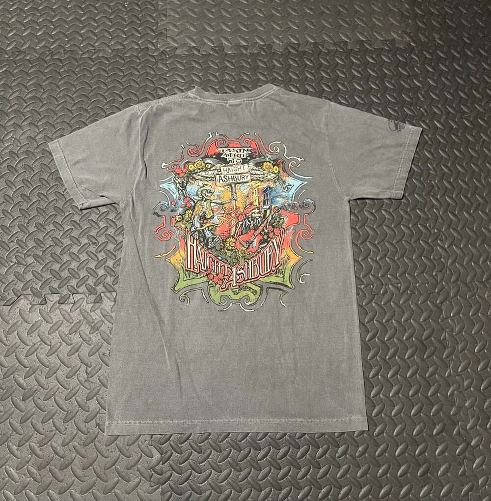 Crazy Shirts Haight Ashbury T-Shirt Size S Gray Graphic Tee